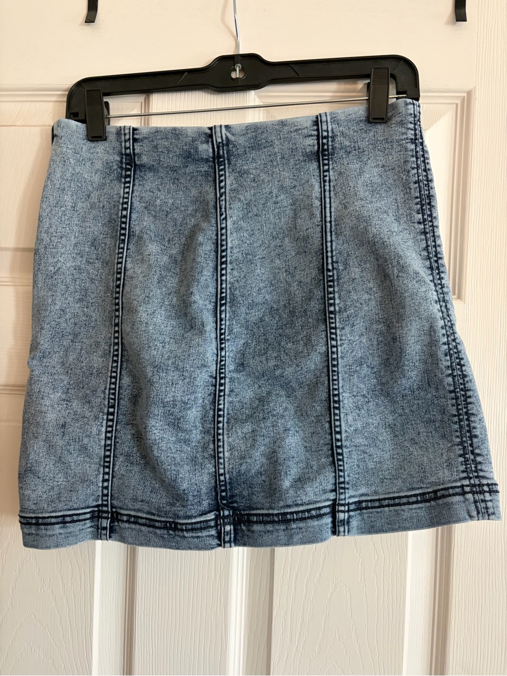 Free People acid  Wash Denim Panel Mini Skirt - Light Blue size 8